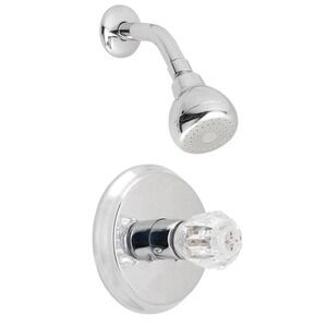 OakBrook Essentials Shower Faucet Acrylic One Handle Chrome 832X-0501 1.8GPM NEW
